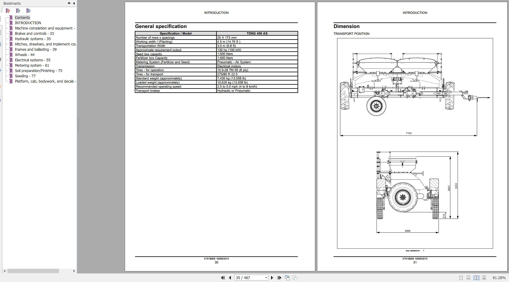 New Holland PS2045 Pneumatic Seeder Service Manual47918068 3