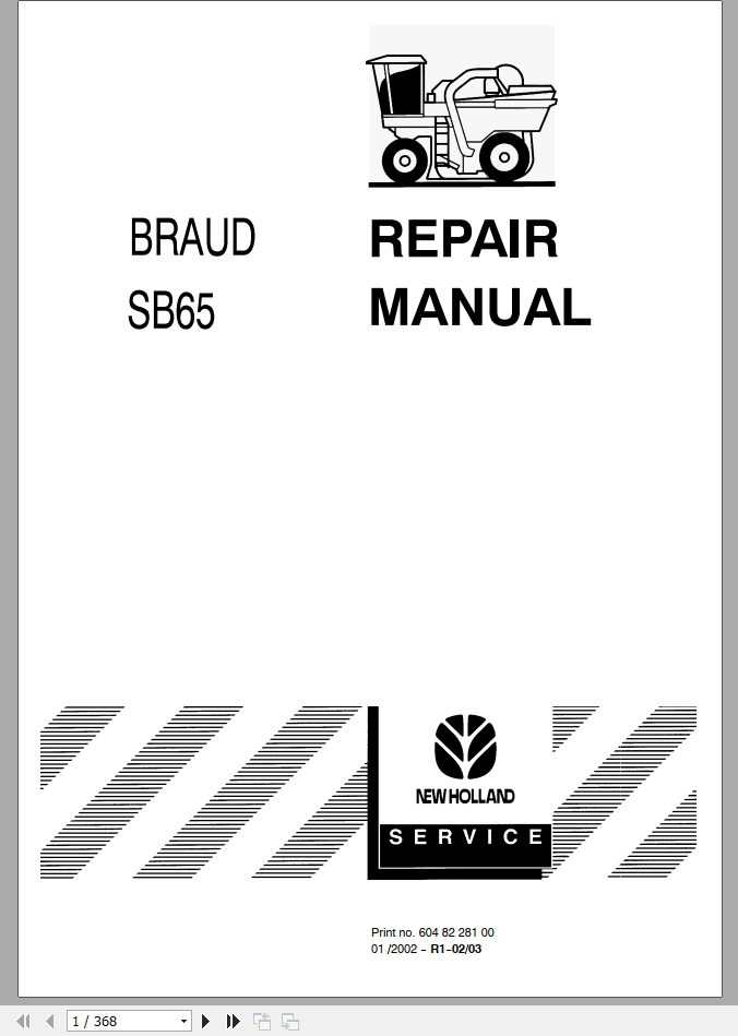 New Holland SB65 Grape Harvester Repair Manual6048223100 1