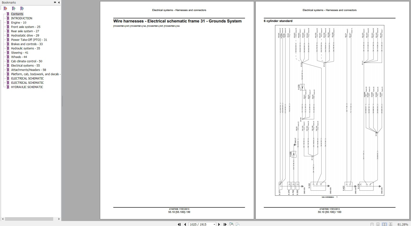 New Holland Self Propelled Windrower H9870 H9880 Service Manual47487696 5