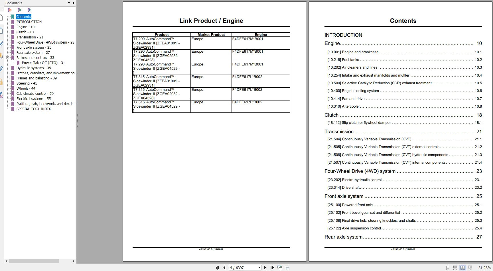 New Holland T7290 T7315 AutoCommandService Manual48193165 2