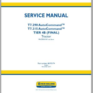 New Holland T7290 T7315 AutoCommandService Manual48193174 1