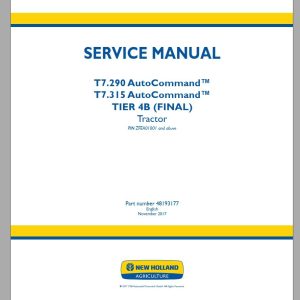 New Holland T7290 T7315 AutoCommand Service Manual48193177 1