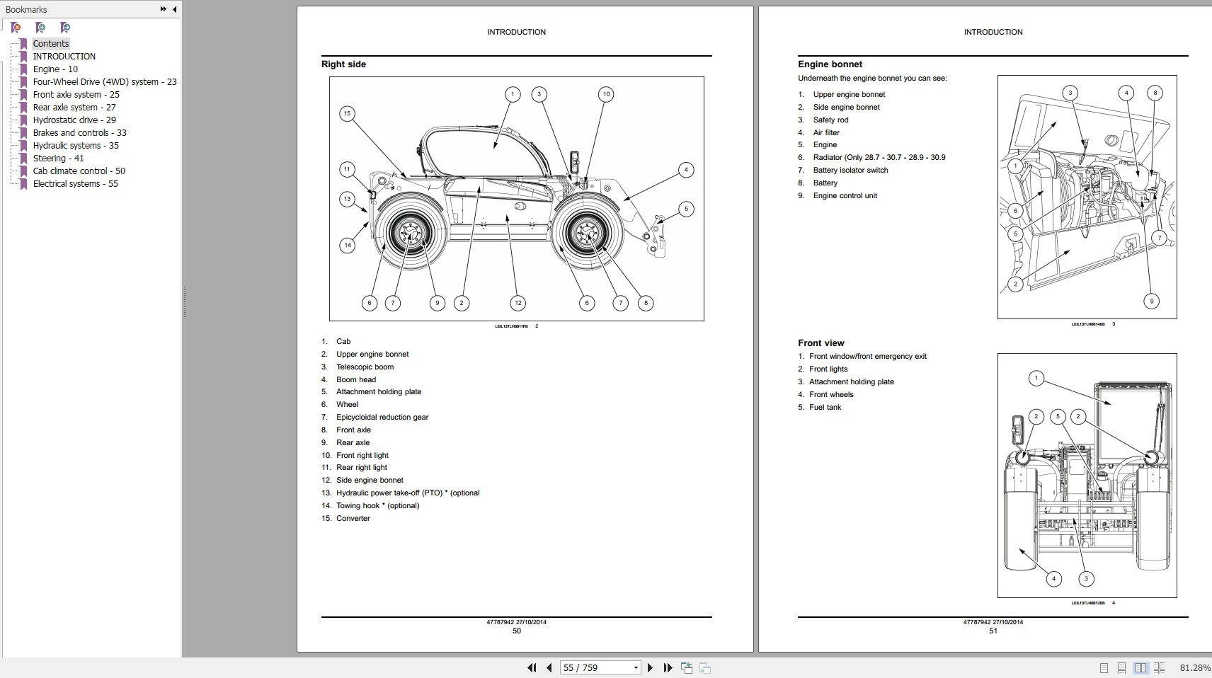 New Holland Telescopic Handler LM5020 LM5030 Service Manual47787942 3