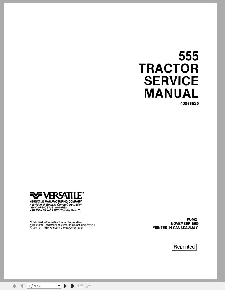 New Holland Tractor 555 Service Manual40055520R0 1
