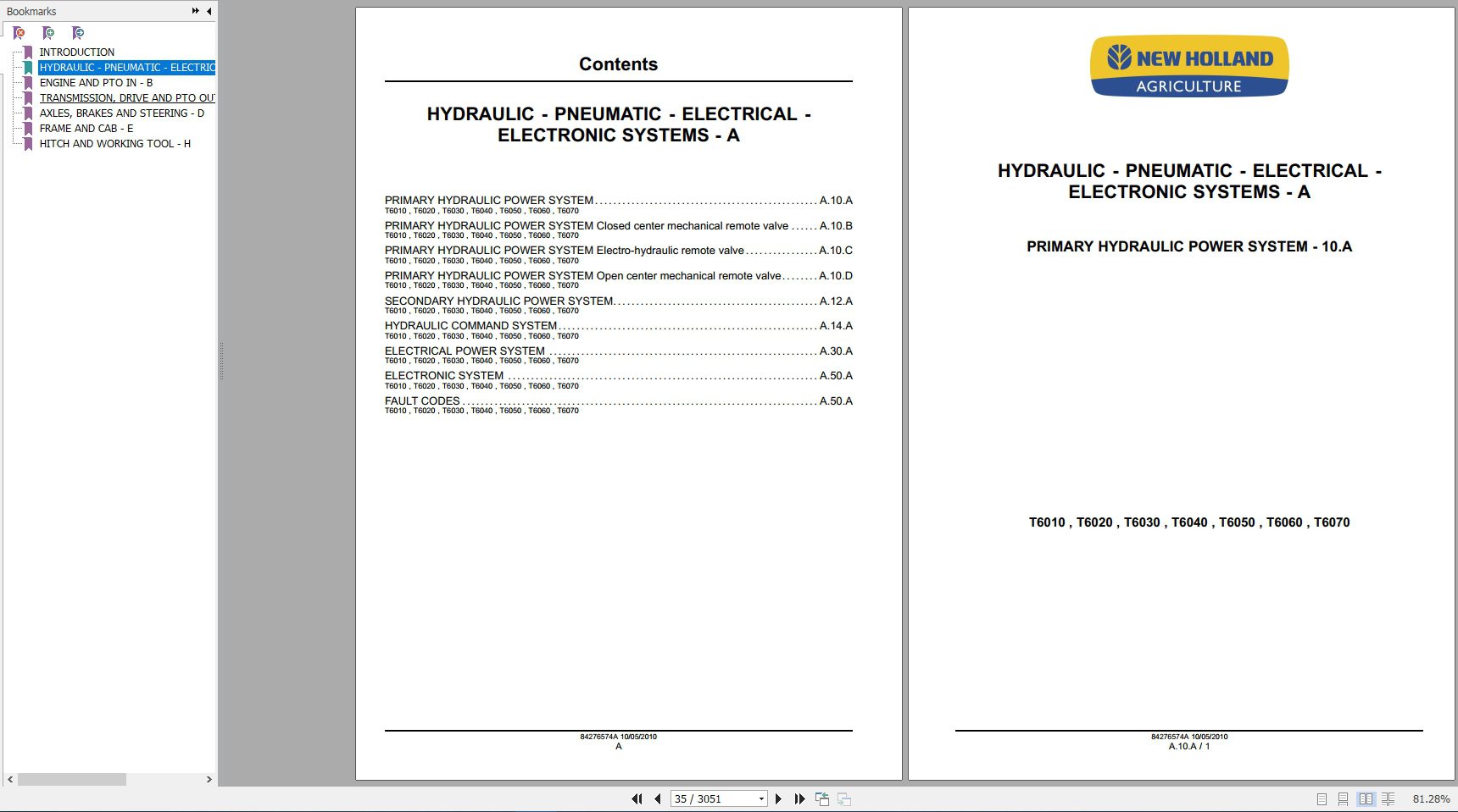 New Holland Tractor T6010T6020T6030T6040T6050T6060T6070 Service Manual84276574ANA 2