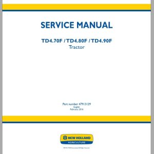 New Holland Tractor TD470F TD480F TD490FService Manual47913129 1