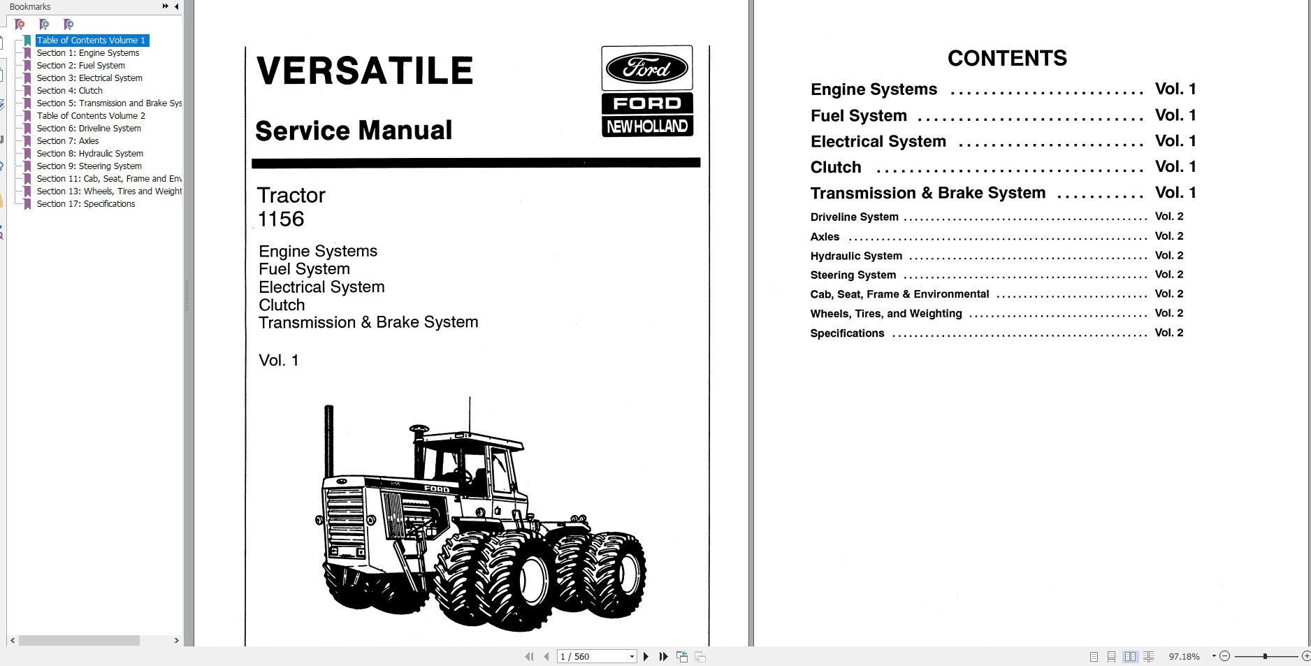 New Holland Versatile Tractor 1150 Service Manual40115610 2