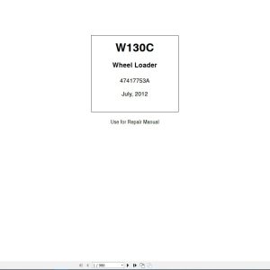 New Holland Wheel Loader W130C Repair Manual47417753A 1