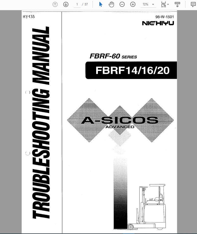 Nichiyu Forklift Part Service Manual CD3