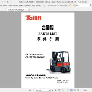 TailiftForkliftFSparePartsManuals 2