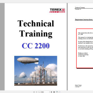 Terex Demag CC 2000 Crawler Crane Technical Service ManualVer1