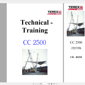 Terex Demag Crawler Crane CC 2500 Technical Service Manual