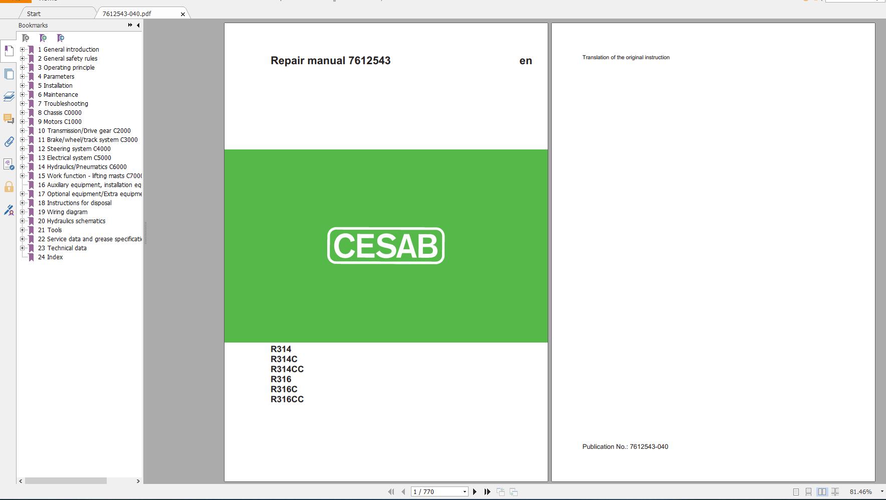 CESAB PARTS AND SERVICEMANUAL 28GB DVD PDF0