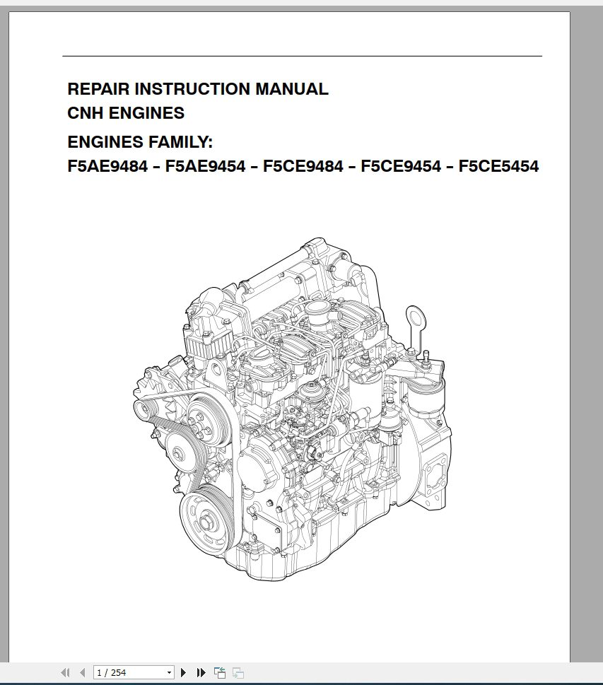 Case IH Tractor F5AE9484F5AE9454F5CE9484F5CE5454 Repair Instruction Manual87736548A 1