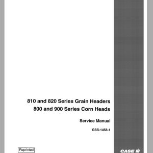 Case IH Tractor Grain Heads Corn Heads Service ManualGSS14581 1