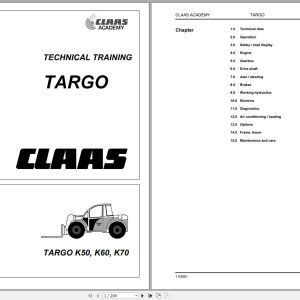 Class Telehandler TARGO K50 K60 K70 Service Training2
