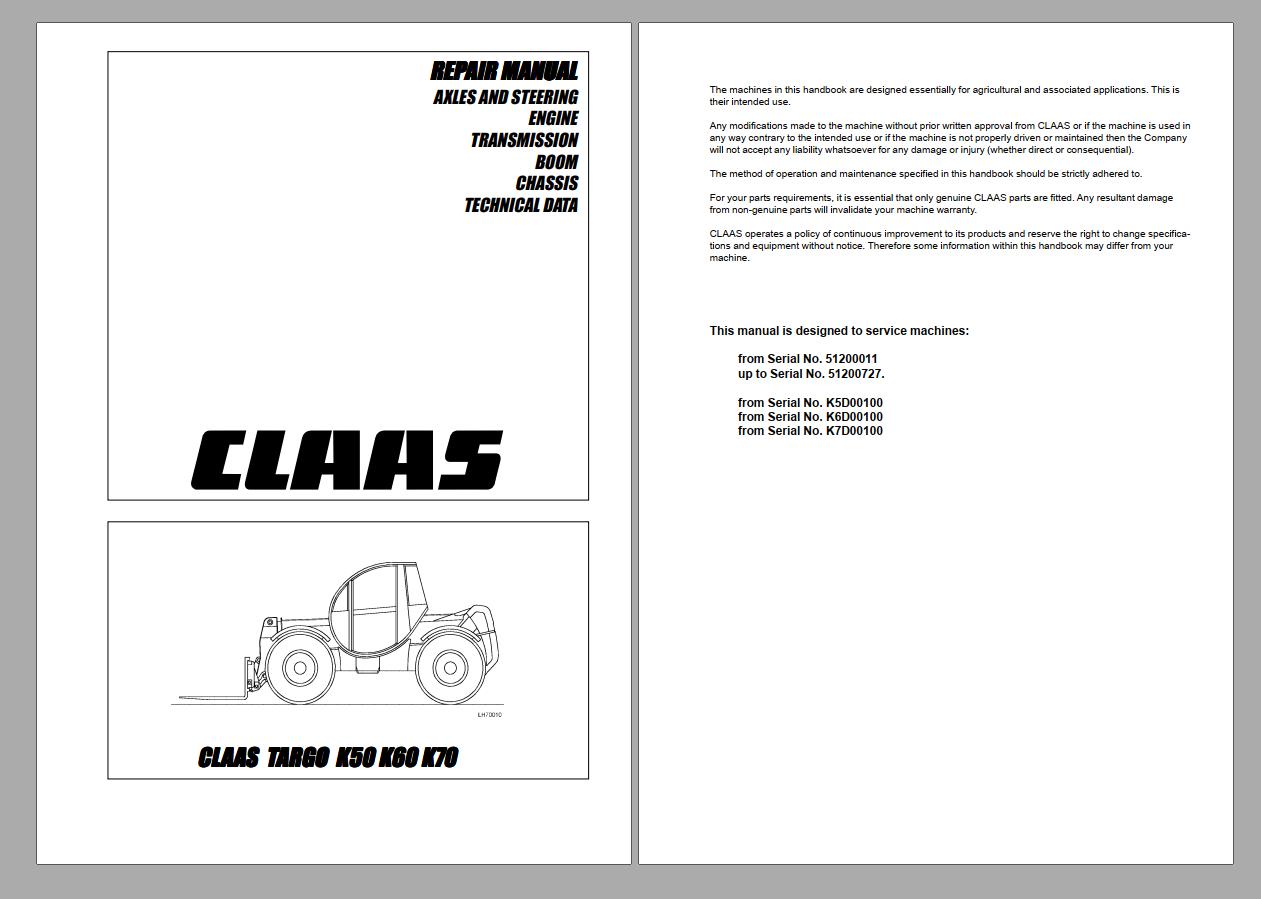 Class Telehandler TARGO K50 K60 K70 Service Training3