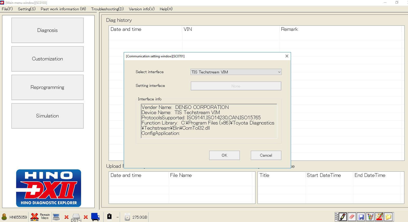 HINO Diagnostic eXplorer DX2 11201 2020 5 1