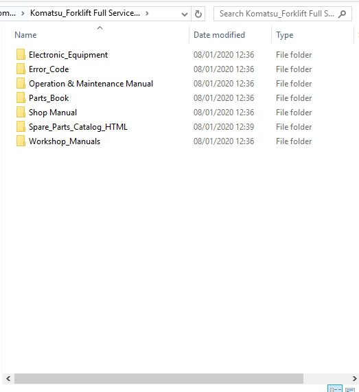 KomatsuForklift Full Service Manuals 1 1