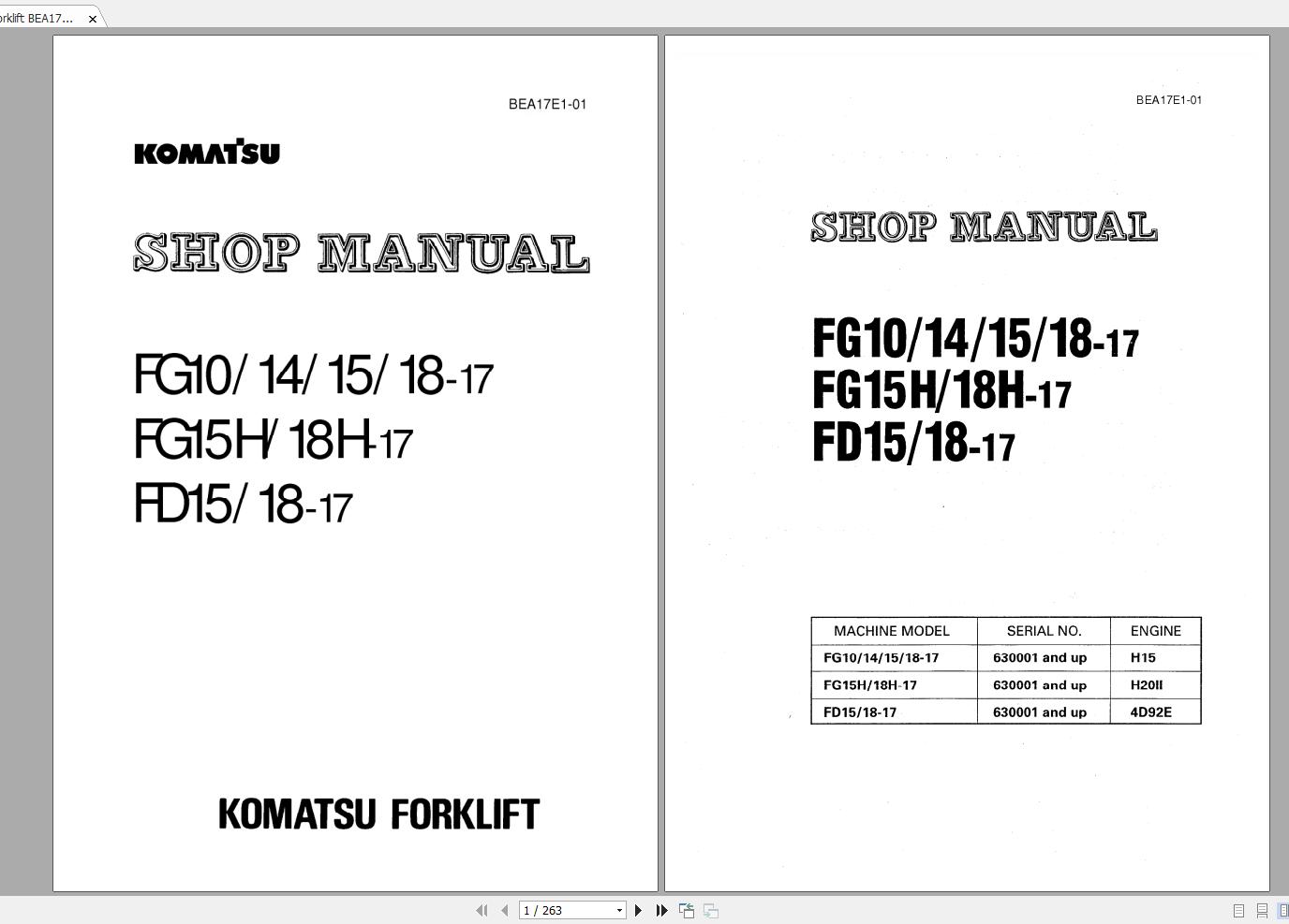Komatsu Forklift Service Manual PDF DVD5