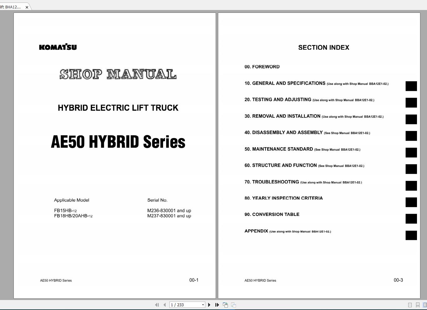 Komatsu Forklift Service Manual PDF DVD8