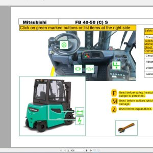 Mitsubishi Forklift 2FBC40 2FB55 Service Manual Wiring Diagram 06 20140