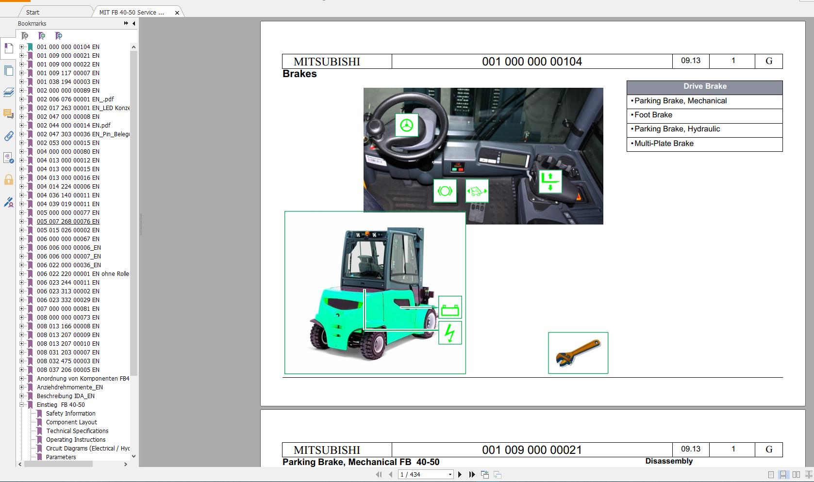 Mitsubishi Forklift 2FBC40 2FB55 Service Manual Wiring Diagram 06 20145