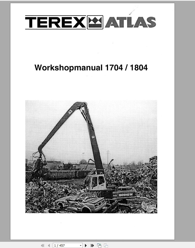 TEREX Atlas 1704 1804 Workshop Manual 1 1