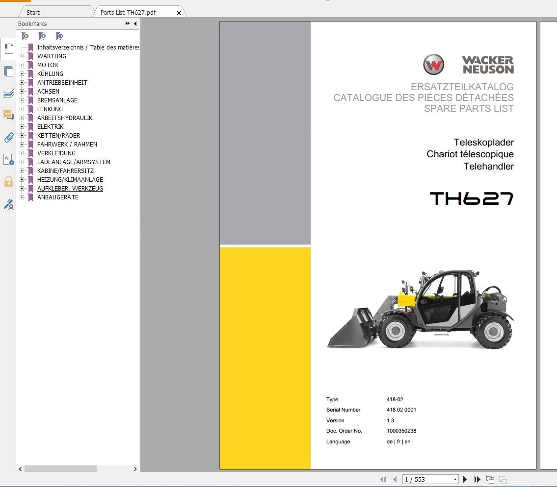 Wacker Neuson Telehandler Service and Part Manual DVD5 1