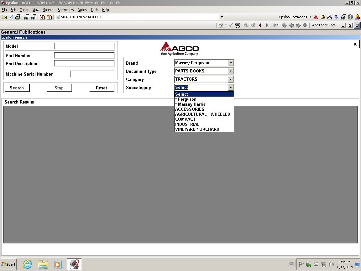 06 Select Sub CategoryAGCO AG Agricultural ALL Database NA Updated 012020 1