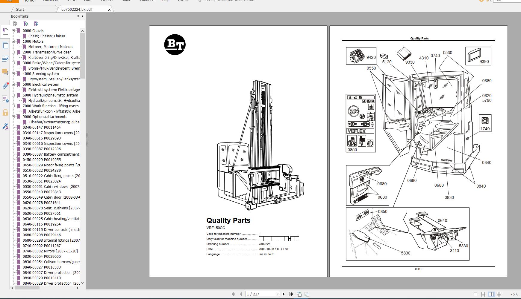 BT Forklift VRE150CC 488 Service Part ManualGerman4