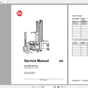 BT VCE100 VCE135 745300 Service Manual 2007 1