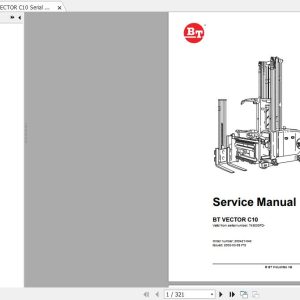 BT VECTOR C10 Serial No745000FD Service Manual 2002 1