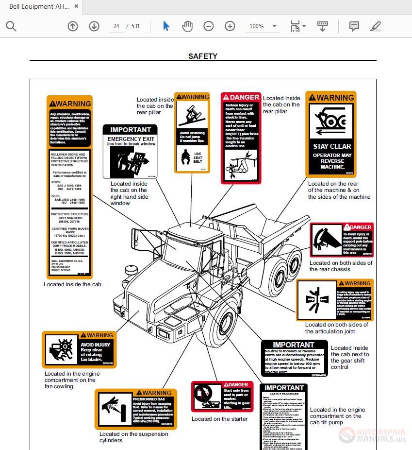Bell Equipment AH350D AH400D Service Manual 2