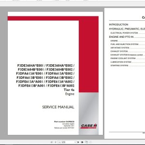 CASE F3DE3684ABF3DFE613AB Tier 4A Engine84490628 Service Manual 1