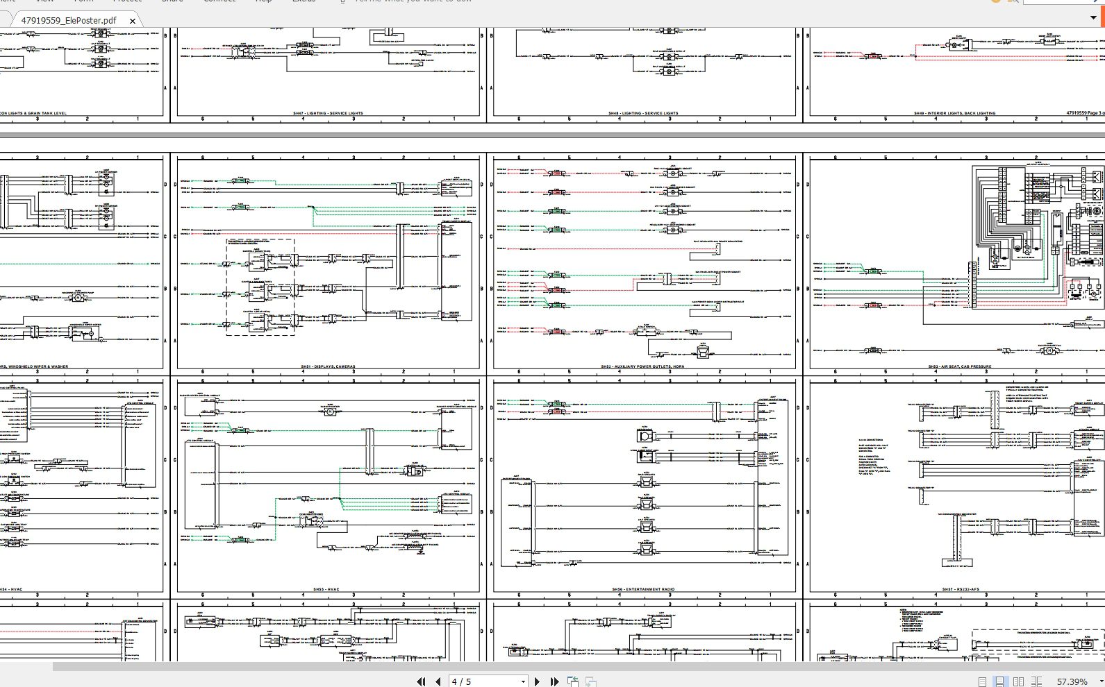 CASE IH AXIAL FLOW 51406140 Combines Hydraulic Schematic47919559 3