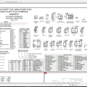 CASE IH AXIAL FLOW 712081209120 Combines Electrical Schematic84254570 1