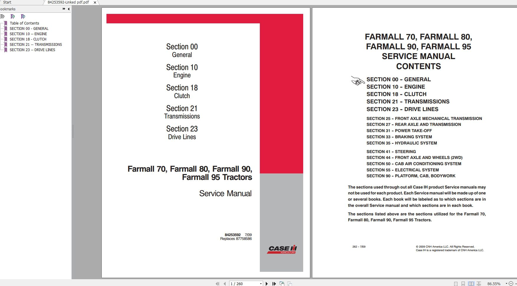 CASE IH Farmall 70 80 90 95 Tractors Service Manual 1