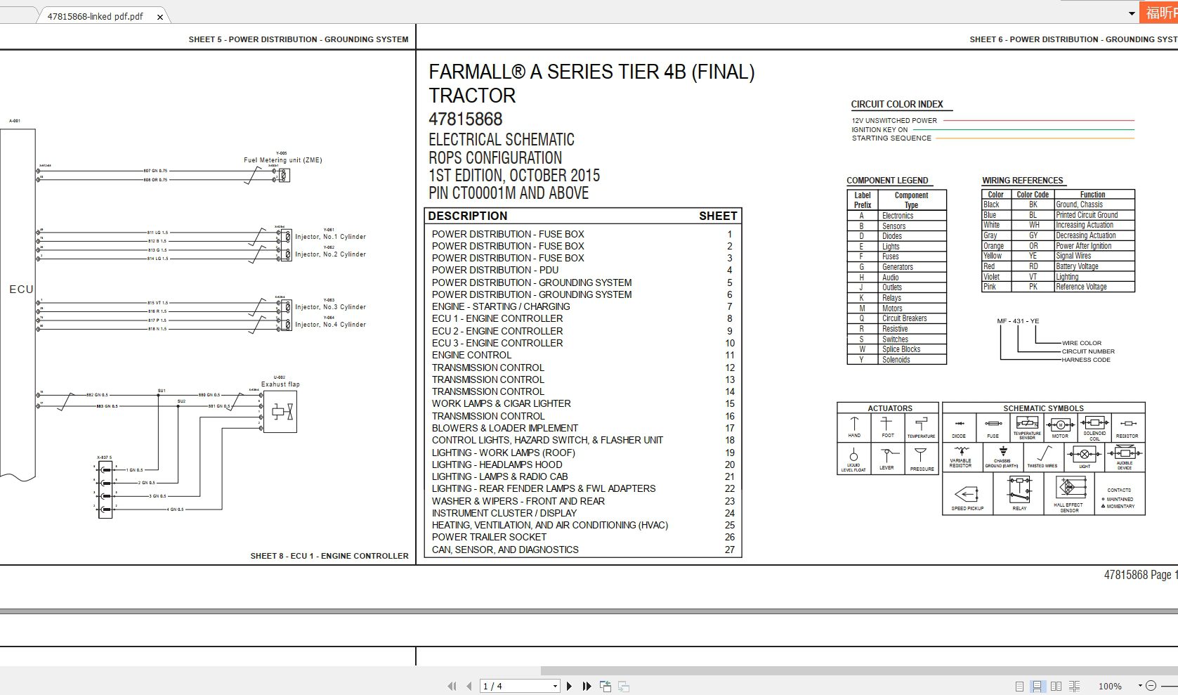 CASE IH Farmall A Series Tier 4Bfinal Tractors Electrical Schemactic47815868 2