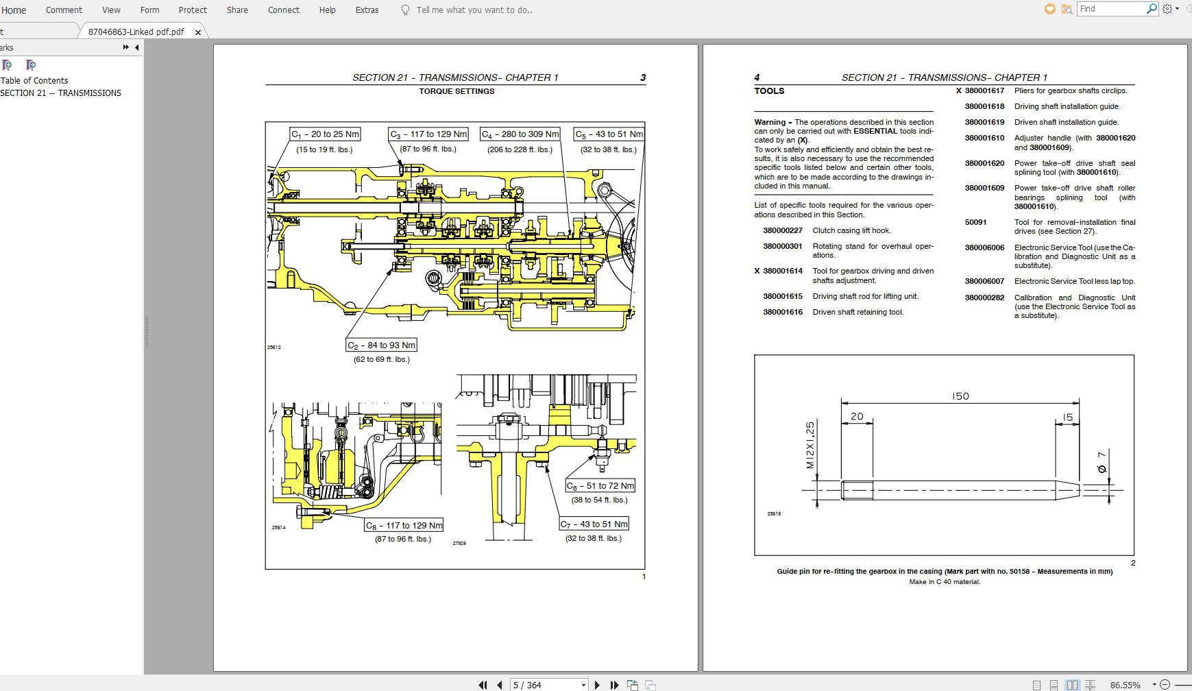 CASE IH JX1060CJX1065CJX1095 Tractors Repair Manual 1 1