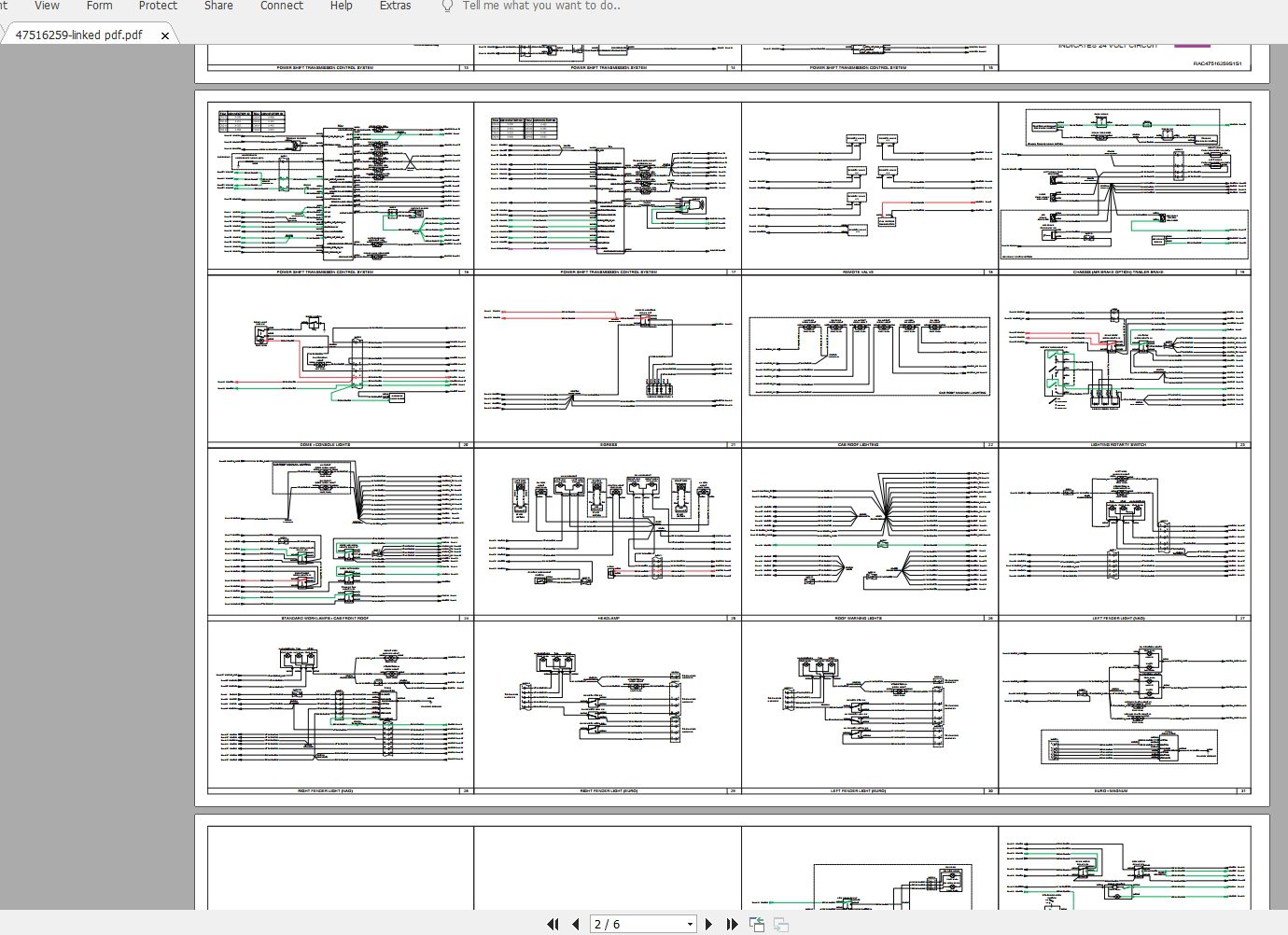 CASE IH MAGNUM 235260290315340 Tractors Electrical Schematics47516259 2 6