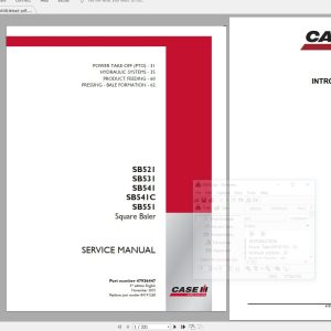 CASE IH SB521SB531SB541SB541CSB551 Square Bale Service Manual 1