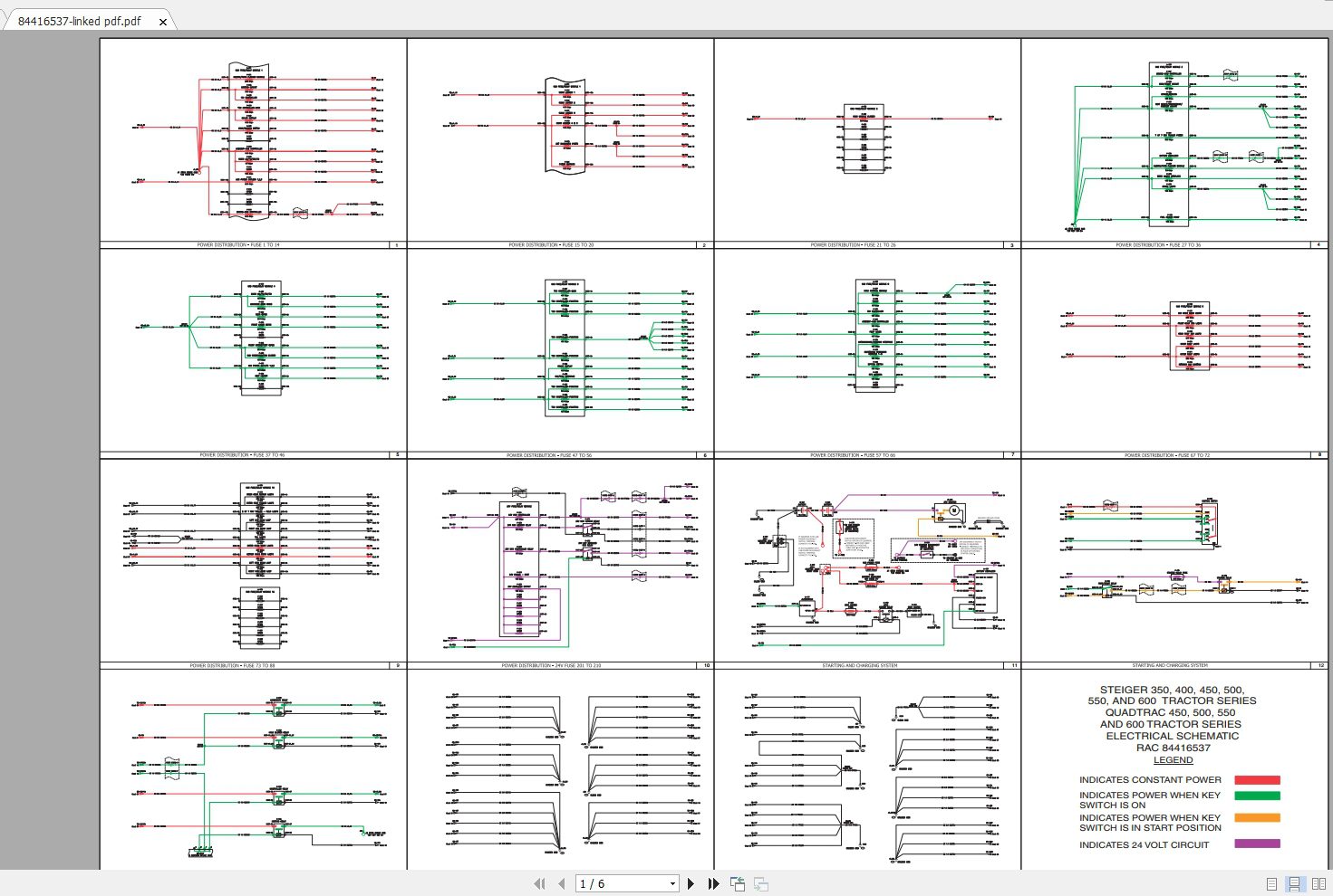 CASE IH Series SteigerQuadtracRowtrac 350400450550600 Electrical Schematic84416537 2