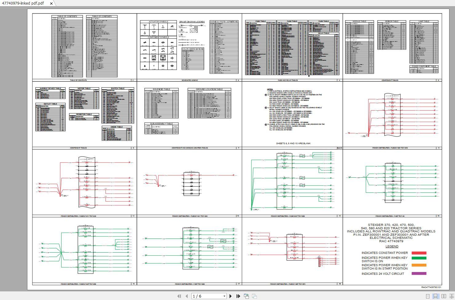 CASE IH Series SteigerQuadtracRowtrac 370420470500540580620 Electrical Schematic 1
