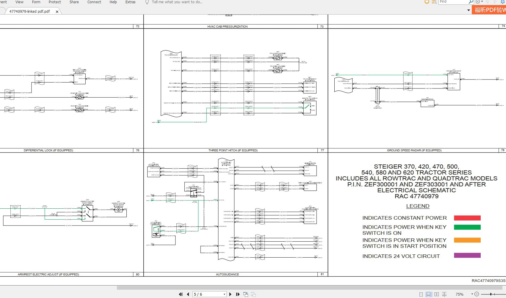 CASE IH Series SteigerQuadtracRowtrac 370420470500540580620 Electrical Schematic 3