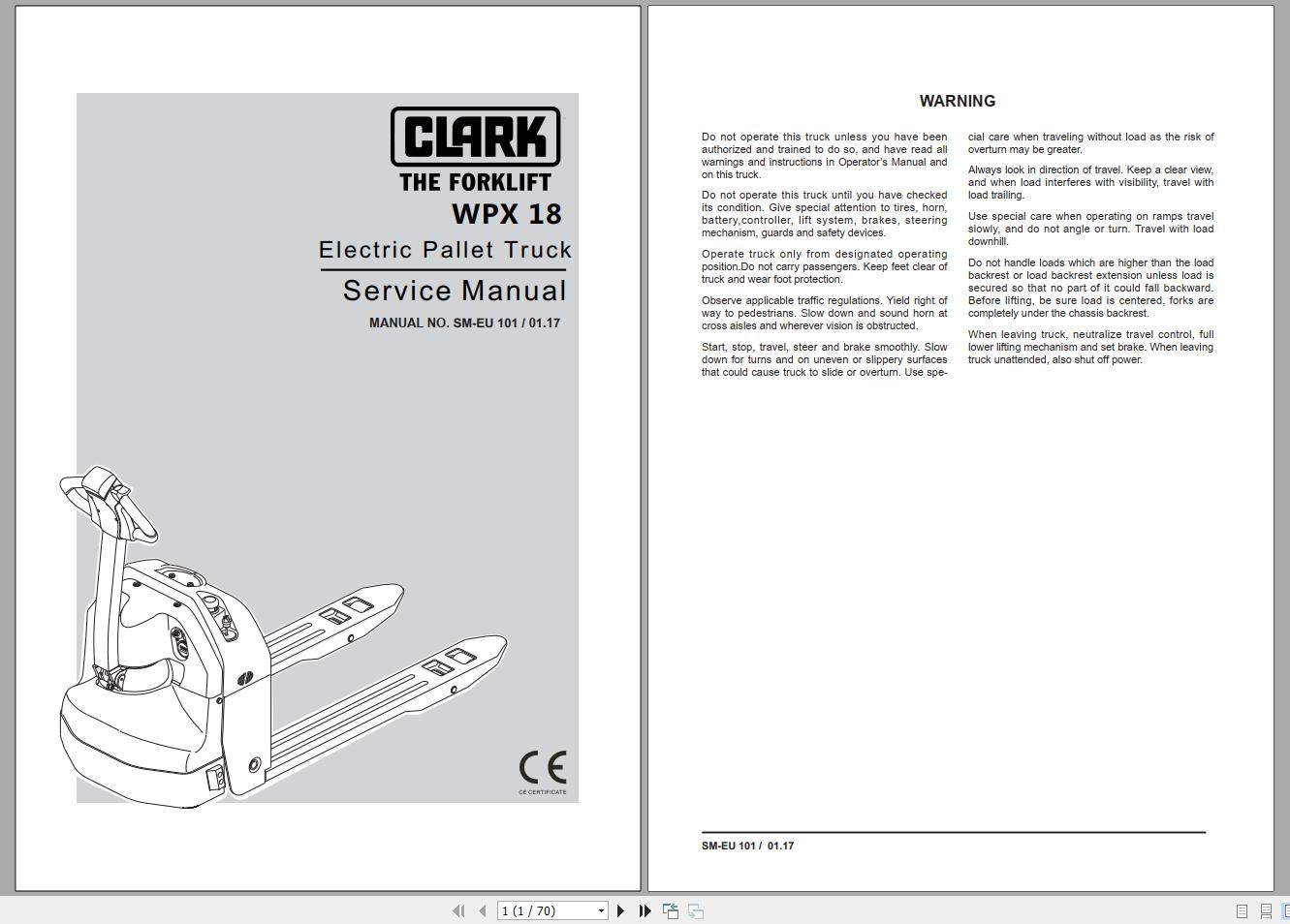 CLARK Forklift Warhouse Service Part Manuals New Updated DVD4