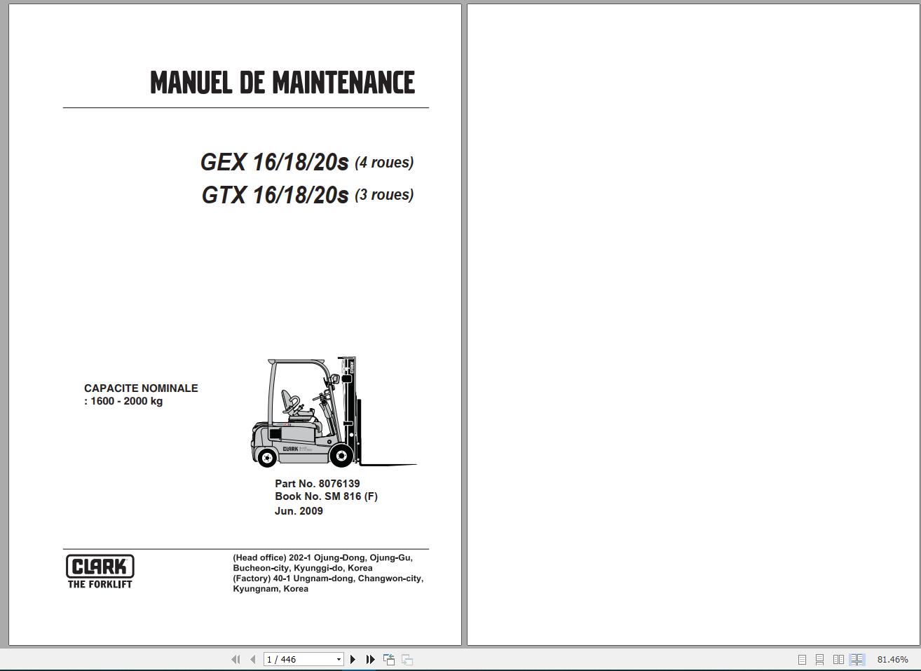 CLARK Forklift Warhouse Service Part Manuals New Updated DVD5