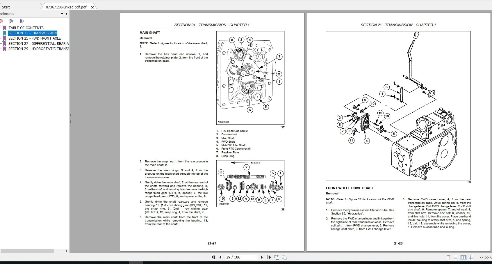 Case IH DX23 DX26 Tractors Repair Manual 2