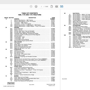 Case IH Tractor 109011701175 COMPLETE Service Manual9 79771R0 1