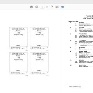 Case IH Tractor 1470 COMPLETE Service Manual9 85831R0 1
